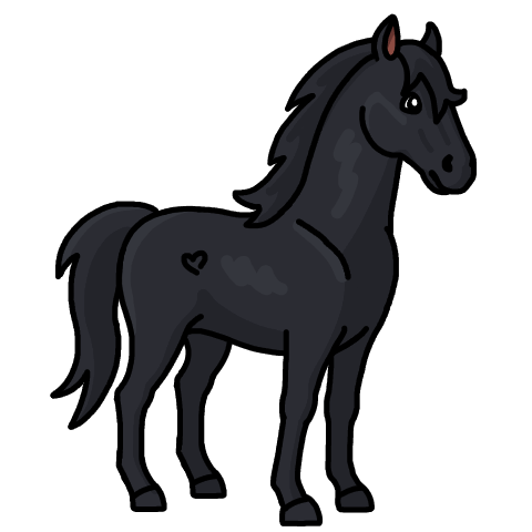 Black horse